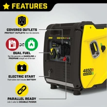 Dual Fuel 4650 Watt Champion Inverter Generator 4