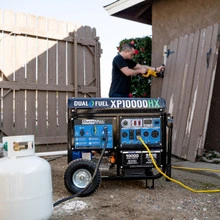 DuroMax XP10000HX dual fuel CO Alert 10k Generator 9