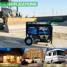 DuroMax XP10000HX dual fuel CO Alert 10k Generator 8