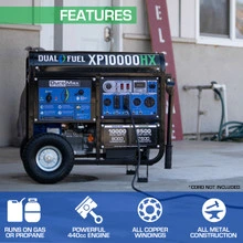 DuroMax XP10000HX dual fuel CO Alert 10k Generator 2
