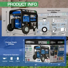DuroMax XP12000HX Dual Fuel CO Alert Generator 13