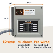 Generac 50 Amp Transfer Switch Kit Pre-Wired 10-16 Circuit 7