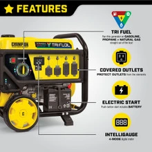 Tri Fuel Generator Electric Start CO Shield 8000 Watt 5